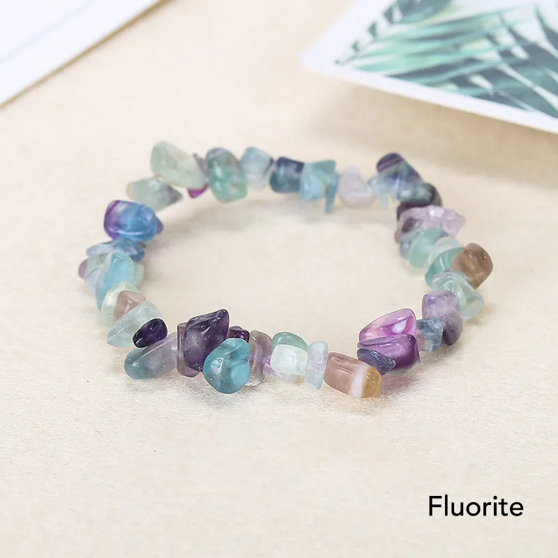 Natural Irregular Shape Crystal Stone Warmth Soothing Bracelet - Image 18