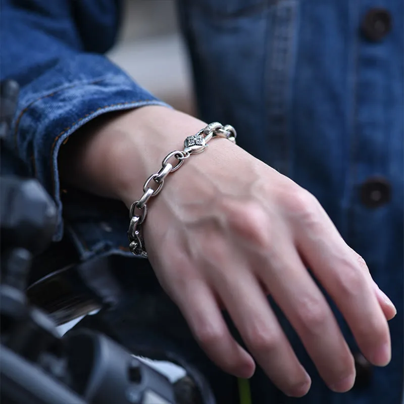 Mythstone Om Mani Padme Hum Double Dorje Copper Engraved Wisdom Bracelet - Image 17