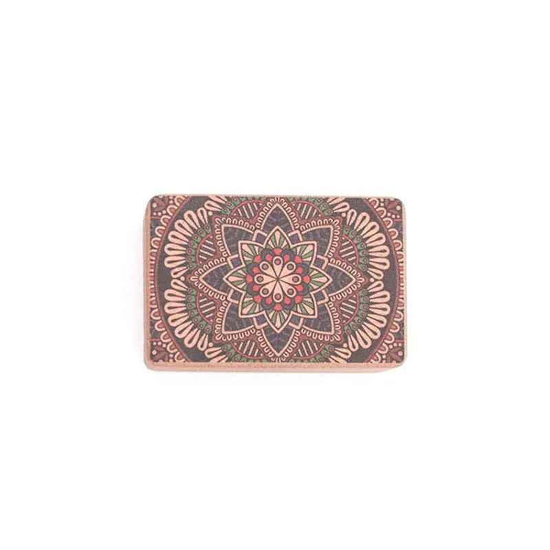 Mythstone Tibetan Mandala Mindful Yoga Cork Block - Image 4
