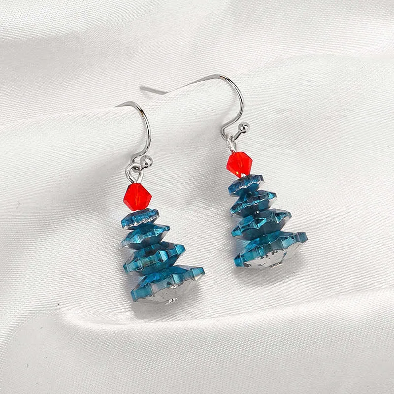 Mythstone Various Crystals Christmas Tree Amethyst Peace Healing Drop Earrings - Image 15