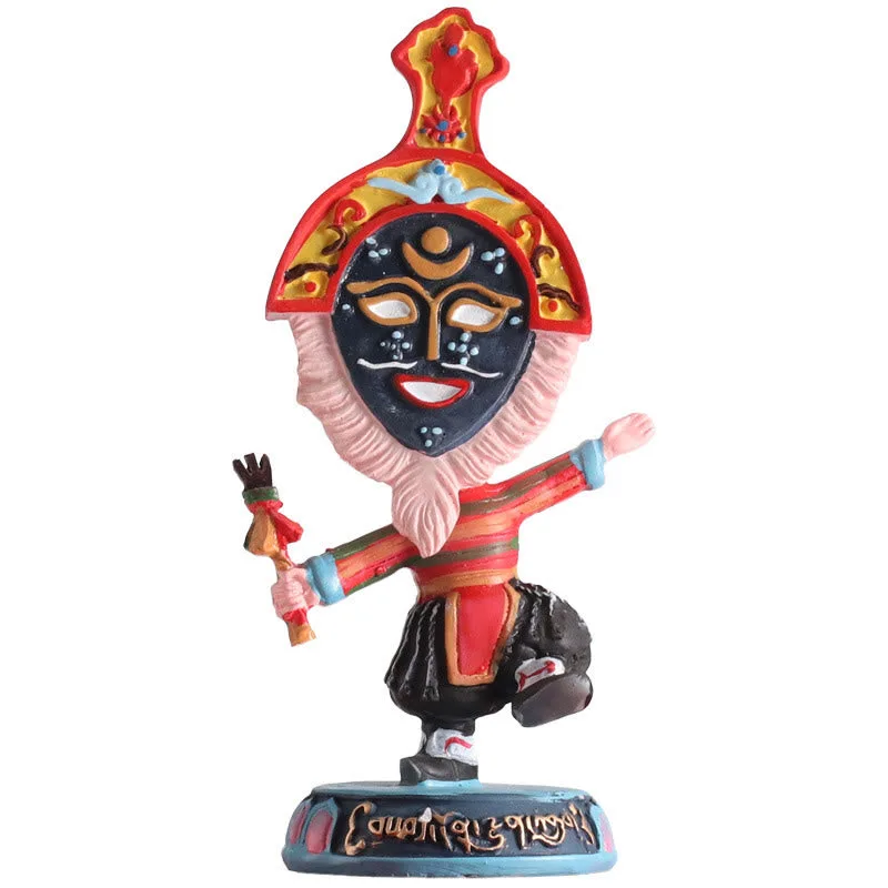 Mythstone Tibetan Opera Face Mask Puppet Home Office Car Decoration Ornament - Image 14