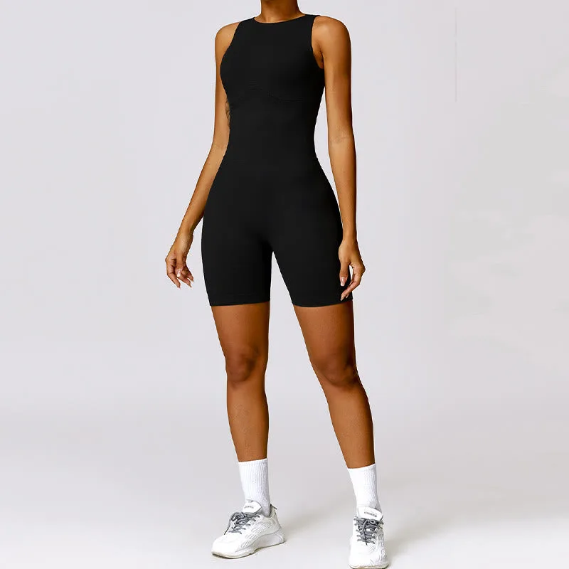 Mythstone High Stretch Sleeveless Seamless Jumpsuit Romper Sports Fitness Yoga Women Bodysuit - Image 8