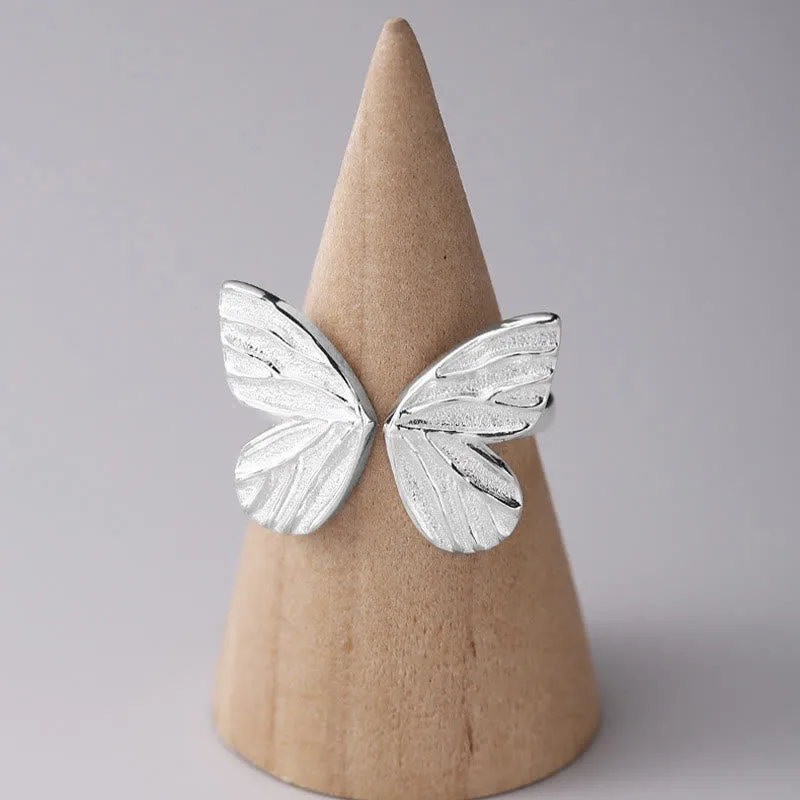 Mythstone 925 Sterling Silver Butterfly Love Freedom Ring - Image 7