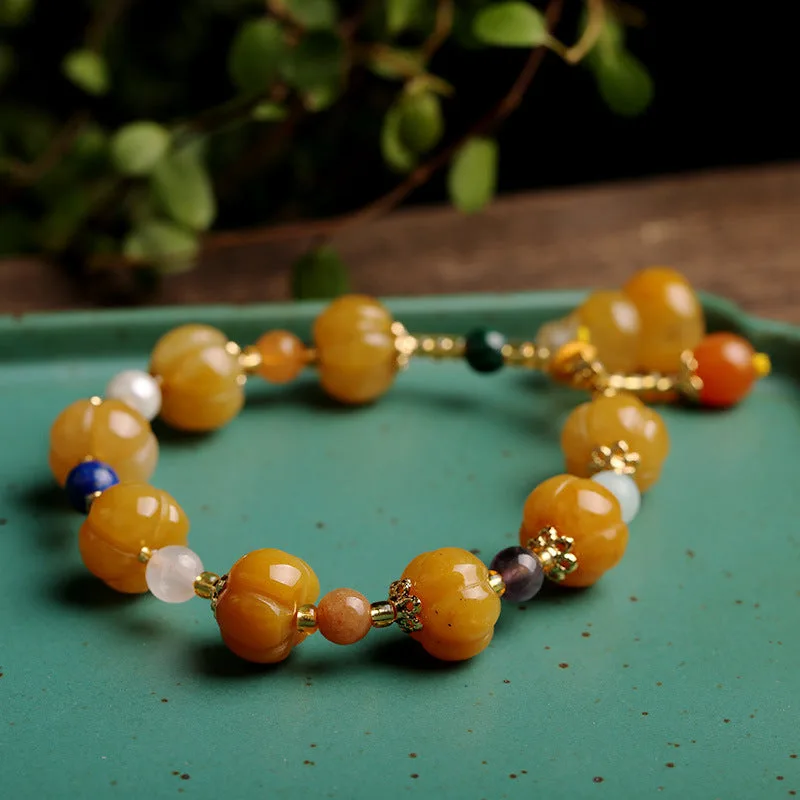 Mythstone Golden Silk Jade Pixiu Wealth Bracelet - Image 3