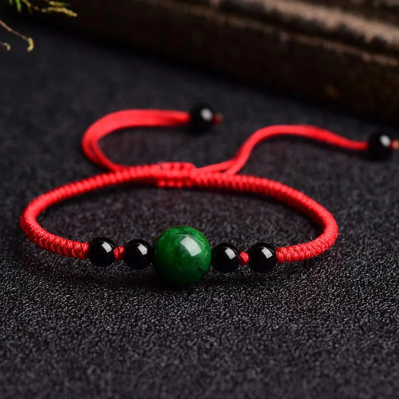 Mythstone Lucky and Success Jade Red String Bracelet - Image 4