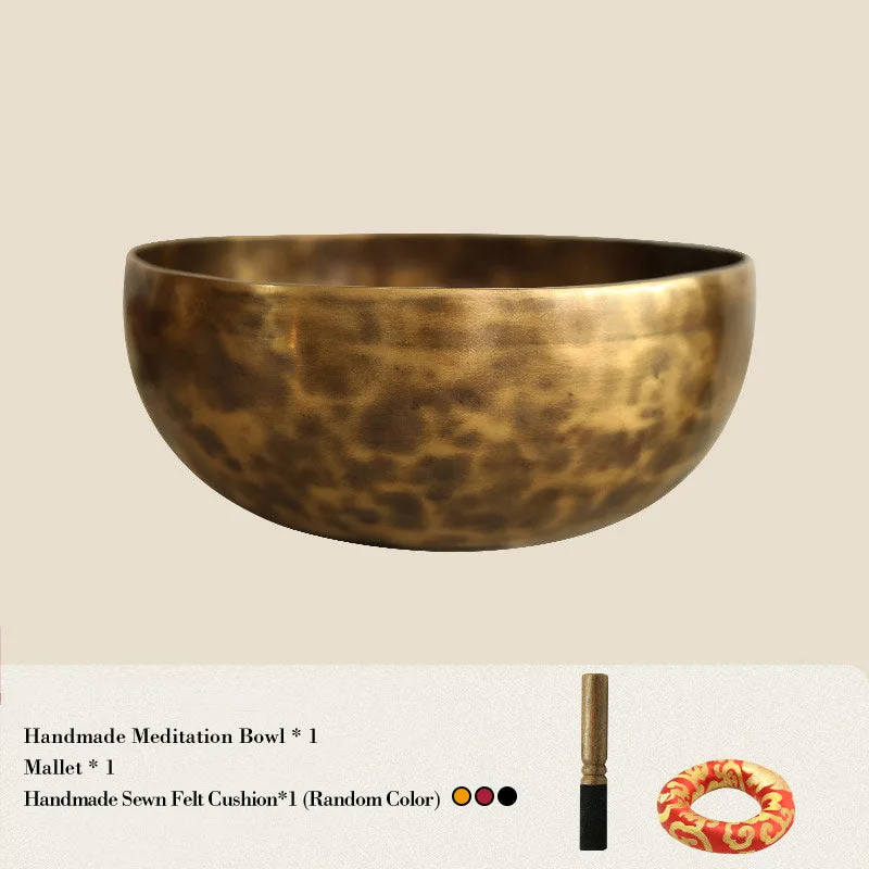 Mythstone Tibetan Sound Bowl Handcrafted for Healing and Meditation Positive Energy Singing Bowl Set - Image 3