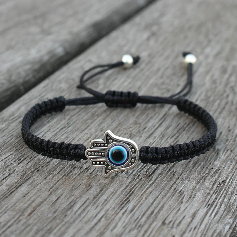 Mythstone Handmade Hamsa Symbol Protection Luck String Bracelet - Image 7