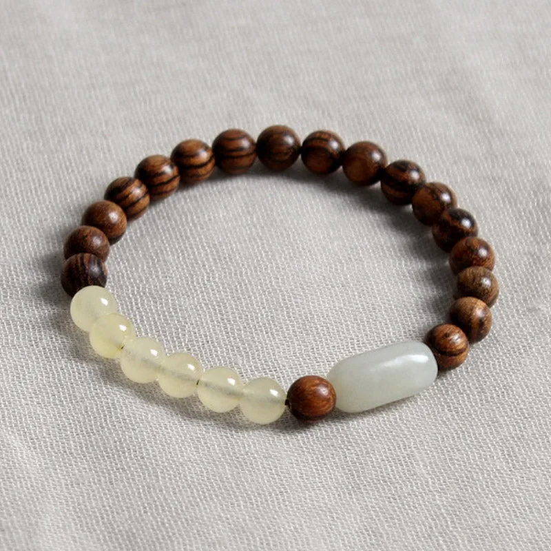 Mythstones Jade Sandalwood Luck Abundance Bracelet - Image 2