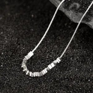 Mythstone 925 Sterling Silver Triangular Pattern Balance Necklace Pendant