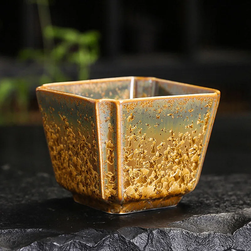 Mythstone Colorful Brown Ceramic Teacup Kung Fu Tea Cup Bowl - Image 17