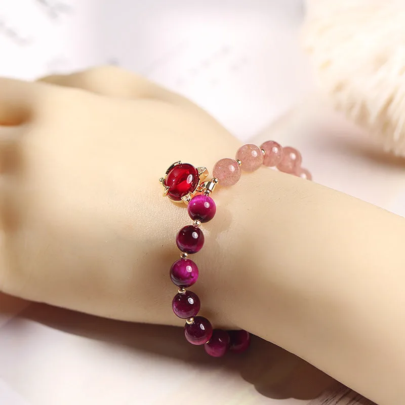 Mythstone Natural Strawberry Quartz Pixiu Love Bracelet - Image 6