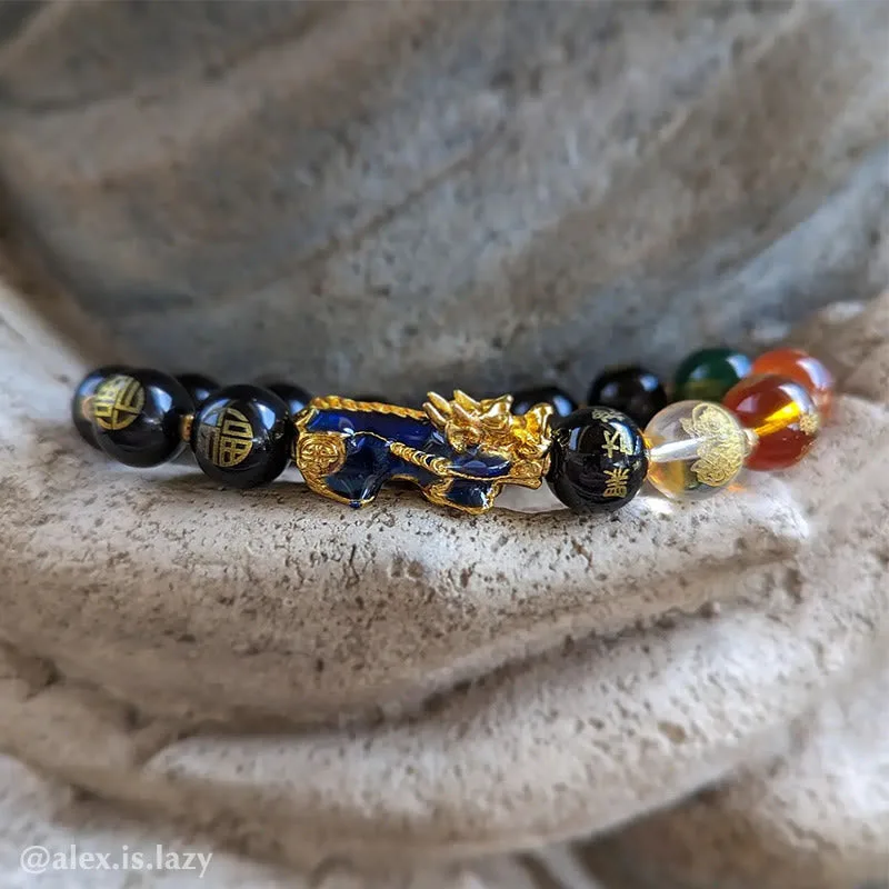 Mythstone Color-Changing Pixiu Obsidian Luck Bracelet - Image 4