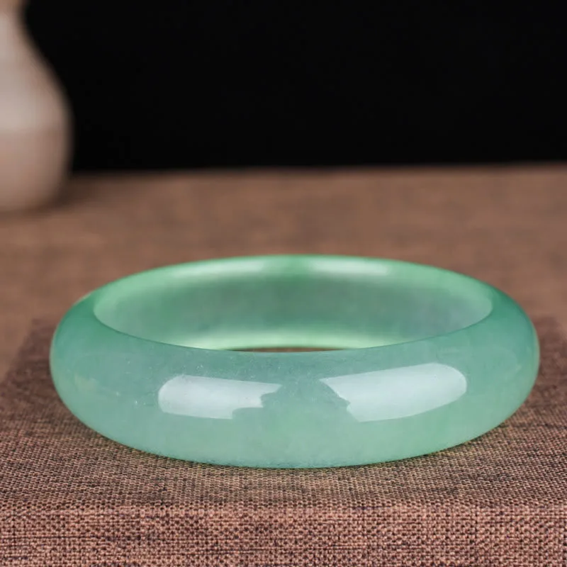 Mythstone Natural Jade Luck Healing Prosperity Bangle Bracelet - Image 5