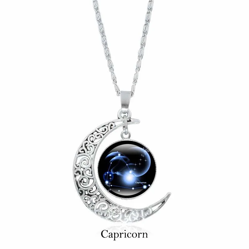 Mythstone 12 Constellations of the Zodiac Moon Protection Necklace Chain Pendant - Image 8