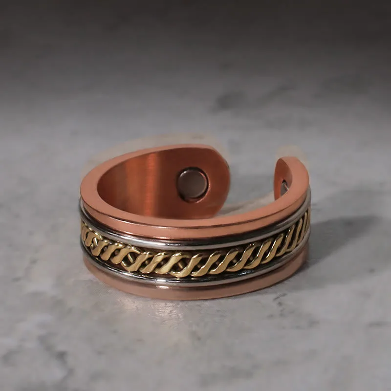 Mythstone Magnetic Copper Balance Adjustable Cuff Bracelet Bangle Ring - Image 8