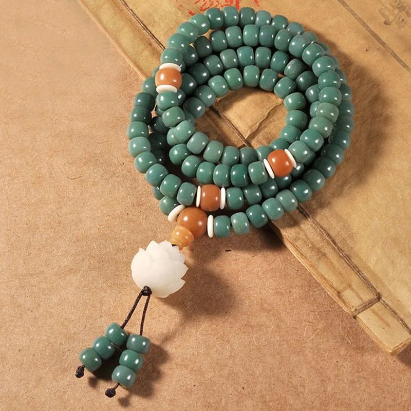 Mythstone Lotus Cyan Bodhi Seed Success Bracelet - Image 2