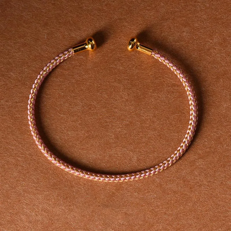 Mythstone Simple Design Handmade Luck Braid String Cuff Bracelet - Image 17