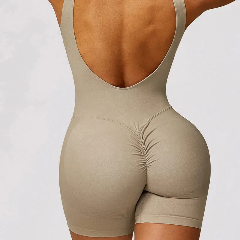 Mythstone High Stretch Sleeveless Seamless Jumpsuit Romper Sports Fitness Yoga Women Bodysuit - Image 27