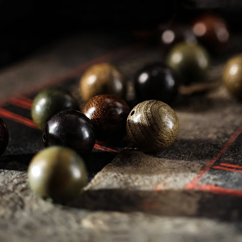 Mythstone 999 Sterling Silver Green Sandalwood Small Leaf Red Sandalwood Buddha Cure Bracelet - Image 3