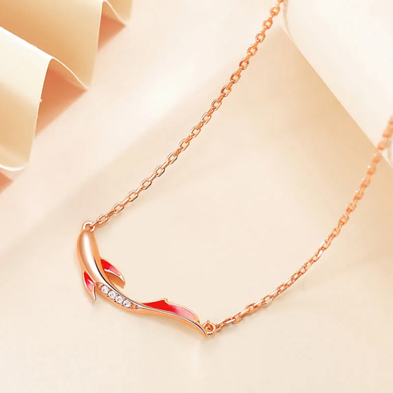 Mythstone - 925 Sterling Silver Koi Fish Luck Zircon Prosperity Necklace Pendant - Image 3