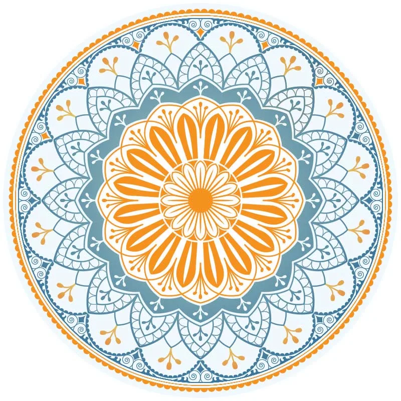 Mythstone Tibetan Lotus Mandala Enlightenment Foldable Natural Rubber Yoga Mat Decoration - Image 12