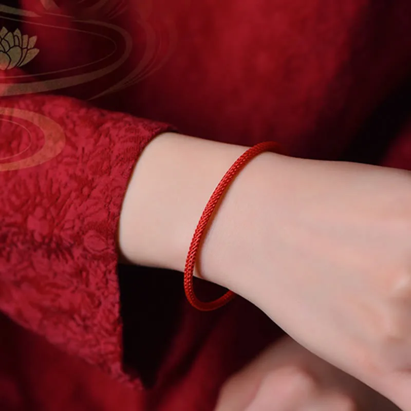 Mythstone Simple Design Handmade Luck Braid String Cuff Bracelet - Image 3