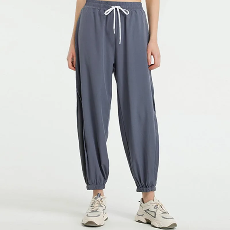 Mythstone High Waist Loose Fitness Yoga Sports Track Pants With Pockets - Image 3