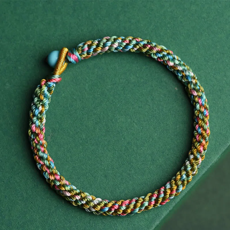 Mythstone Colorful Rope Luck Handcrafted Braided Child Adult Bracelet - Image 2