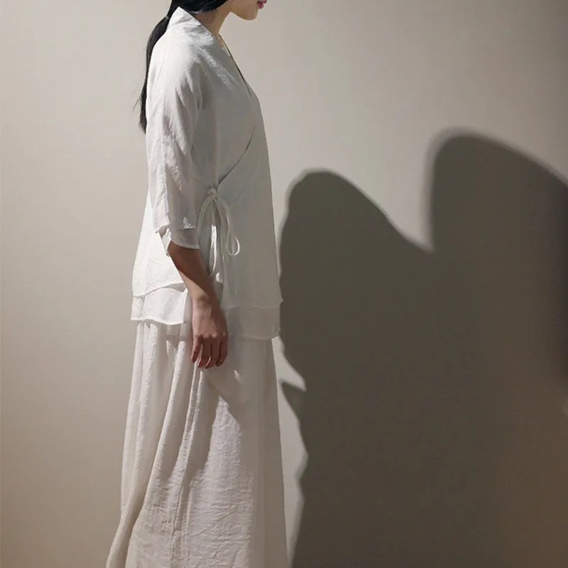 Mythstone Zen Spiritual Practice Meditation Prayer Uniform Clothing Women's Set - Image 13