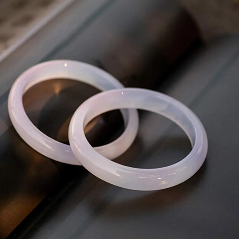 Mythstone Natural Chalcedony Harmony Positive Bracelet Bangle - Image 14