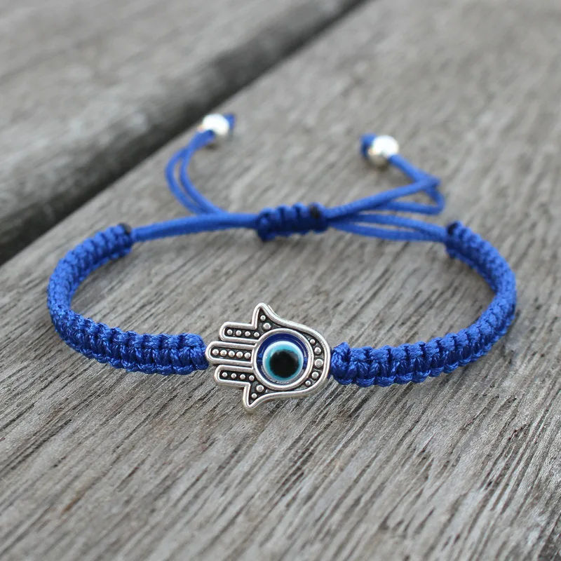 Mythstone Handmade Hamsa Symbol Protection Luck String Bracelet - Image 5