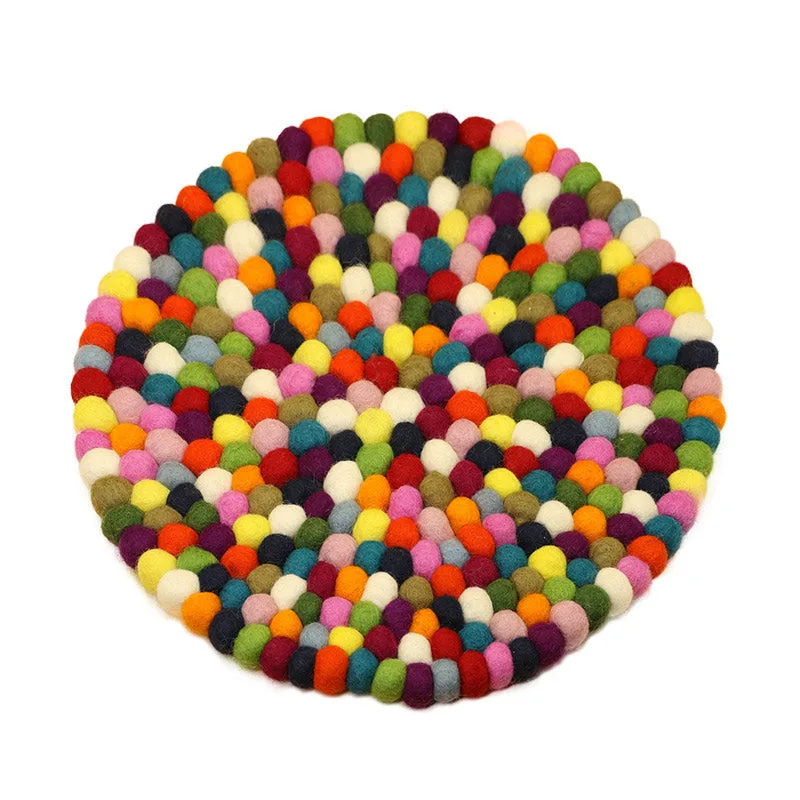 Mythstone Tibetan Singing Bowl Handcraft Felted Wool Cushion Decoration - Image 5