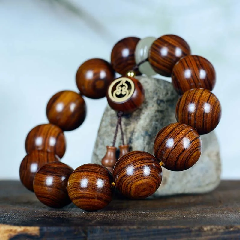 Mythstone Rosewood Warmth Calm Gourd Charm Bracelet - Image 2
