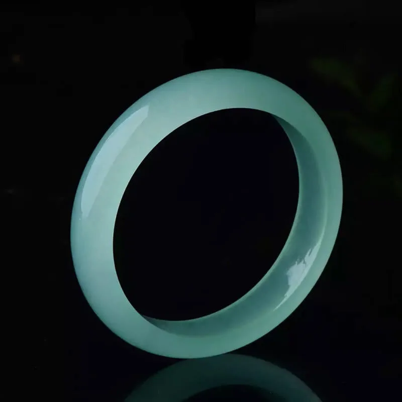 Mythstone Natural Jade Luck Healing Prosperity Bangle Bracelet - Image 12