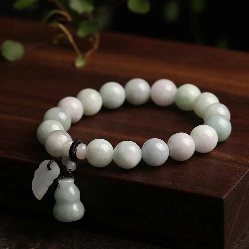 Mythstone Natural Jade Pi Xiu Buddha Gourd Apple Success Bracelet - Image 6