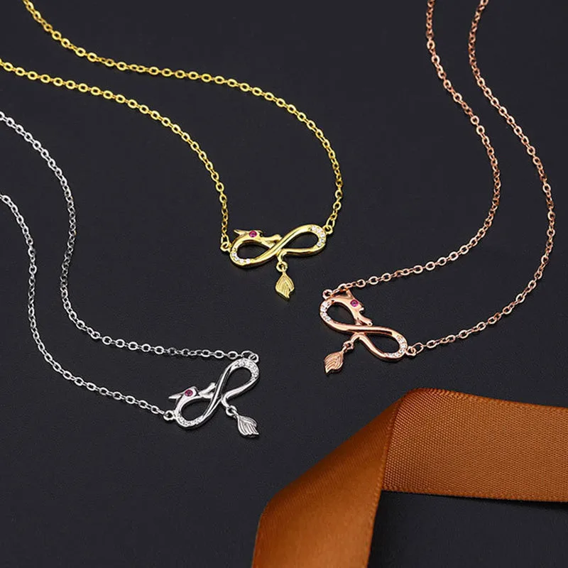 Mythstone 999 Sterling Silver Year Of The Dragon Endless Knot Tail Charm Protection Necklace Pendant - Image 12