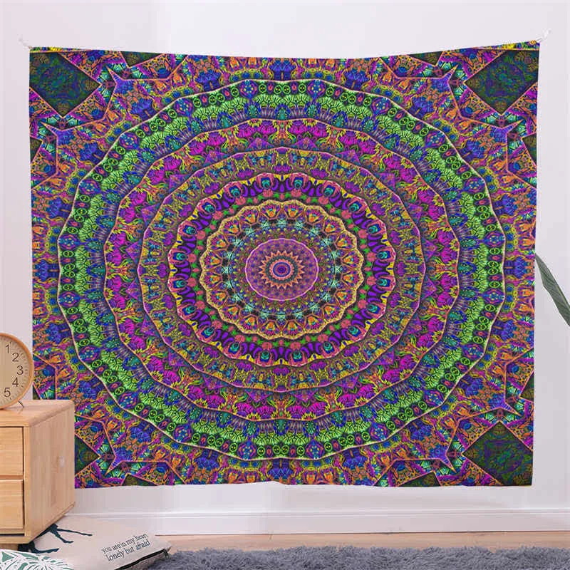 Bohemian Mandala Pattern Tapestry Wall Hanging Wall Art Focus Creativity Home Living Room Decor - Image 9