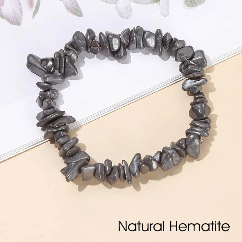 Natural Irregular Shape Crystal Stone Warmth Soothing Bracelet - Image 55