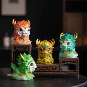 Mythstone Color Changing Small Kirin Resin Tea Pet Home Figurine Decoration