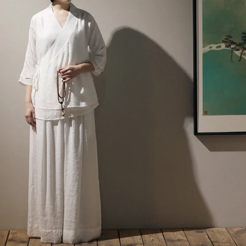 Mythstone Zen Spiritual Practice Meditation Prayer Uniform Clothing Women's Set - Image 12