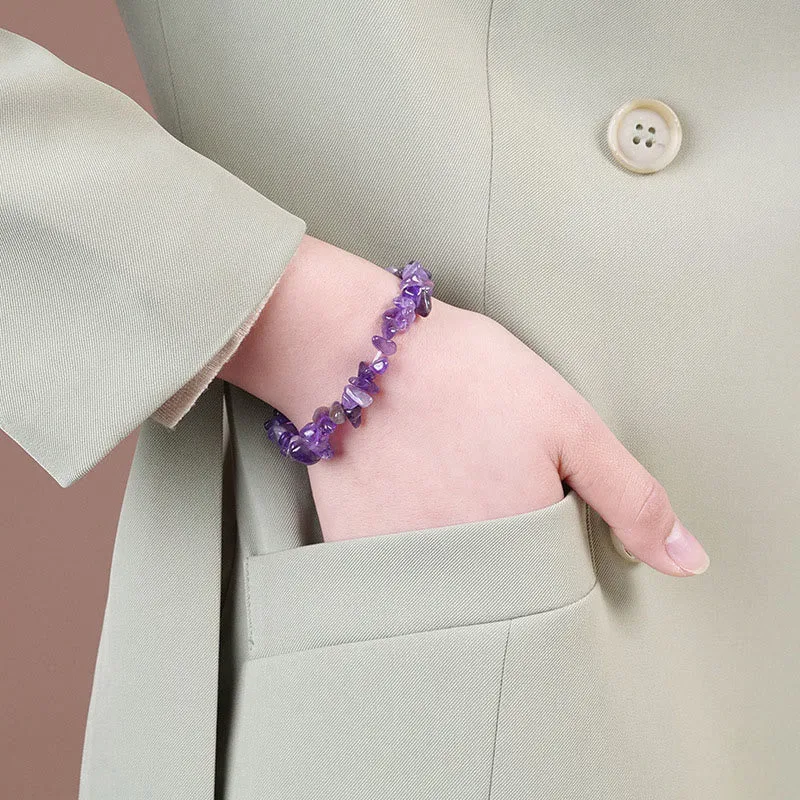 Natural Irregular Shape Crystal Stone Warmth Soothing Bracelet - Image 15