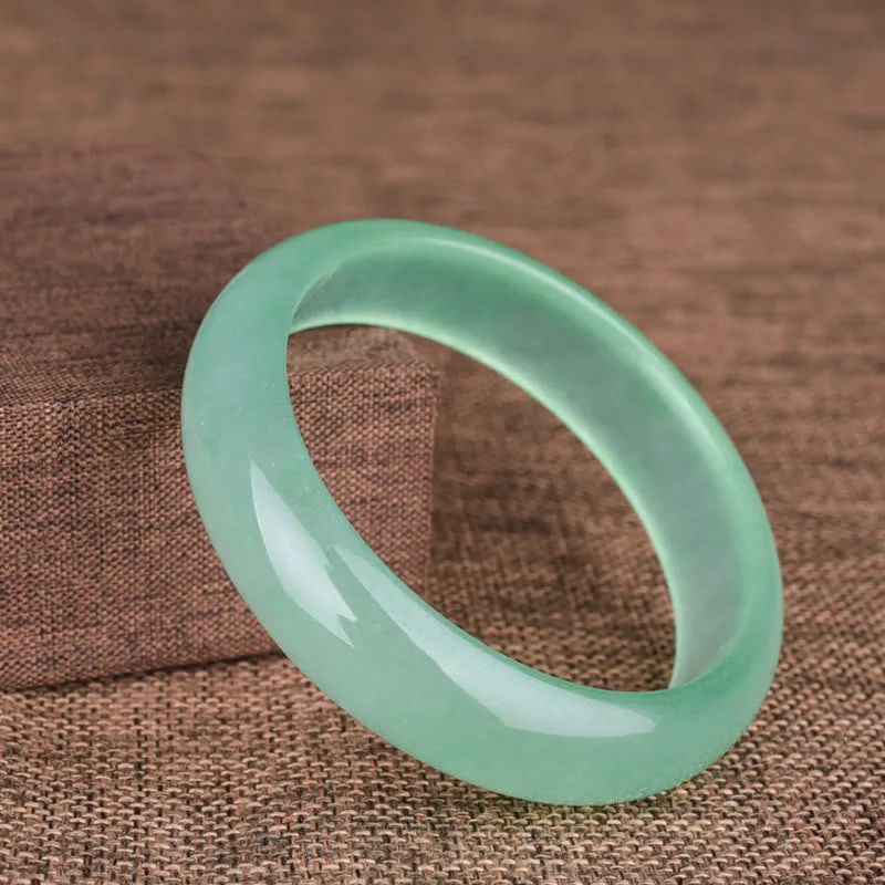 Mythstone Natural Jade Luck Healing Prosperity Bangle Bracelet - Image 2