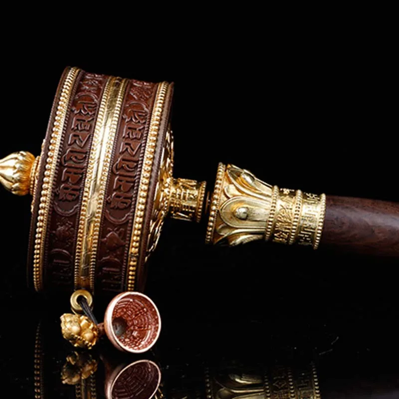 Mythstone Tibetan Prayer Wheel Six True Words Copper Balance Decoration - Image 7