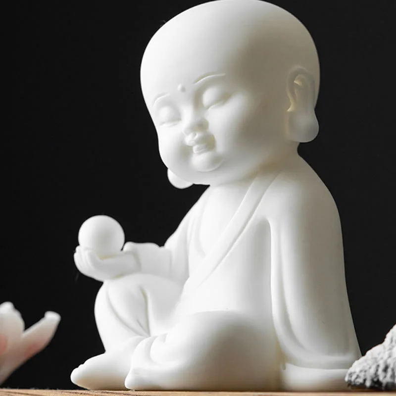 Mythstone Lotus Flower Tathagata Kwan Yin Avalokitesvara Ksitigarbha Meditation Ceramic Stick Incense Burner Decoration - Image 17