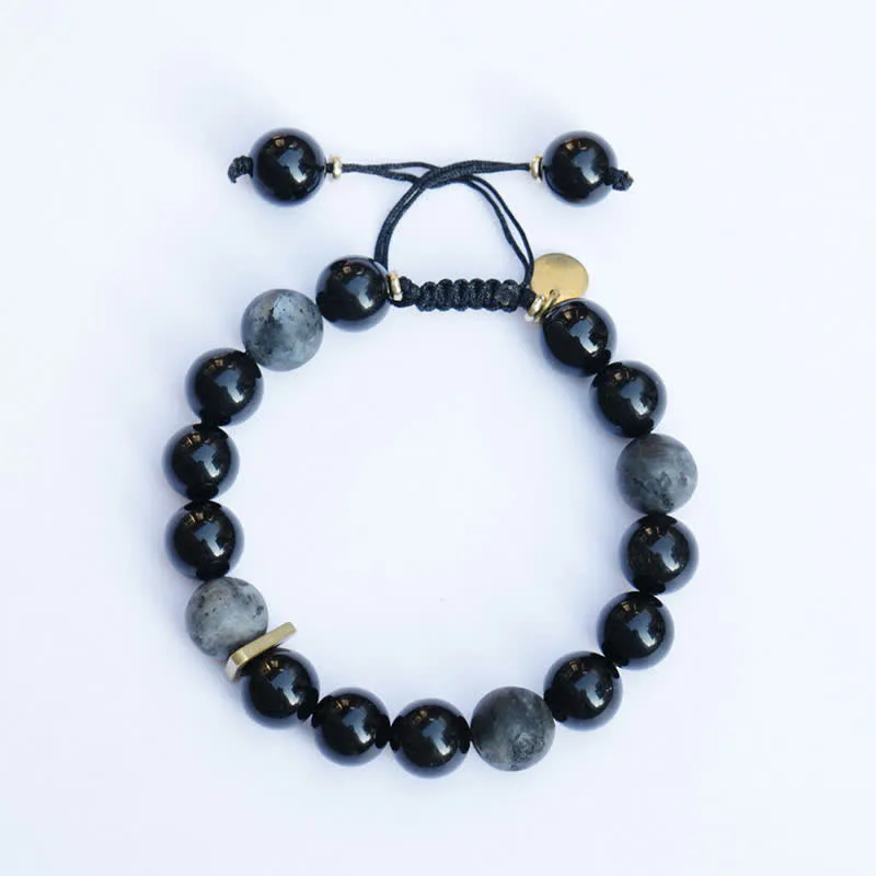 Mythstone Black Obsidian Black Glitter Stone Purification Bracelet - Image 7
