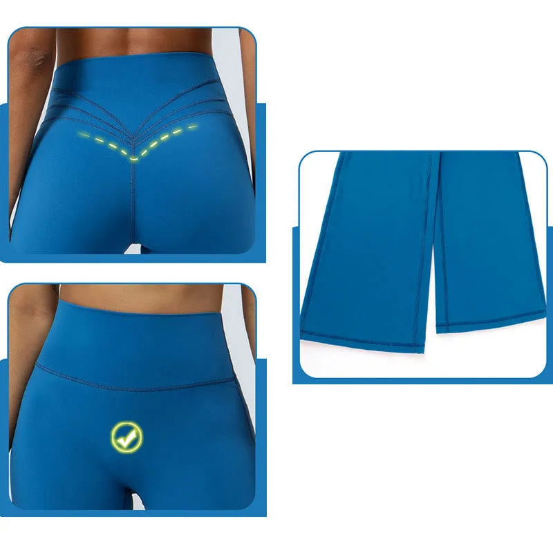 Mythstone Workout Sleeveless Backless Criss-Cross Strap Top Bra Flared Pants Sports Fitness Yoga Outfit - Image 8