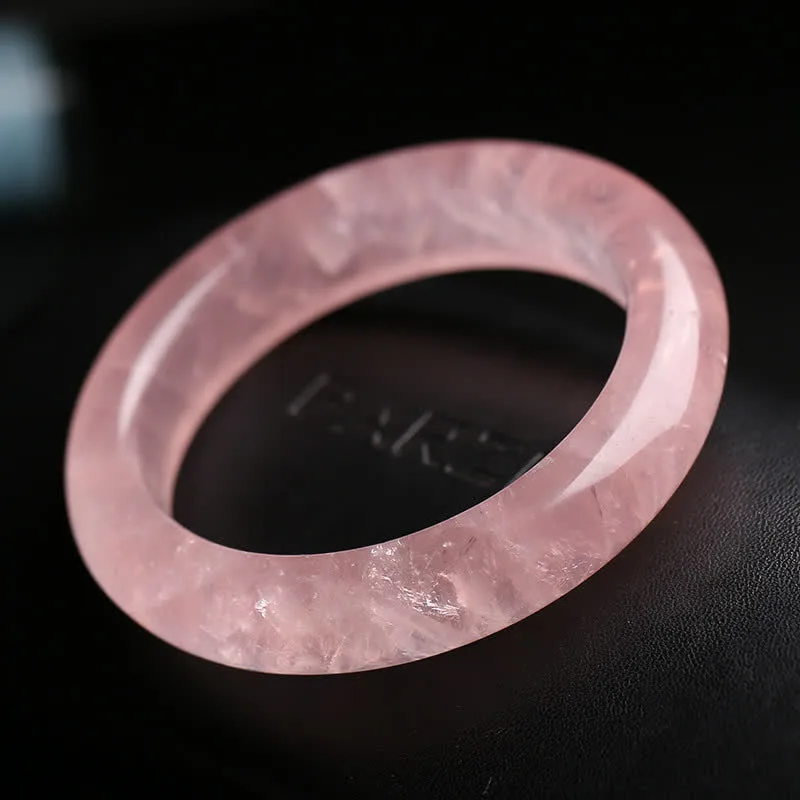 Mythstones Natural Rose Quartz Love Caring Bracelet Bangle - Image 2