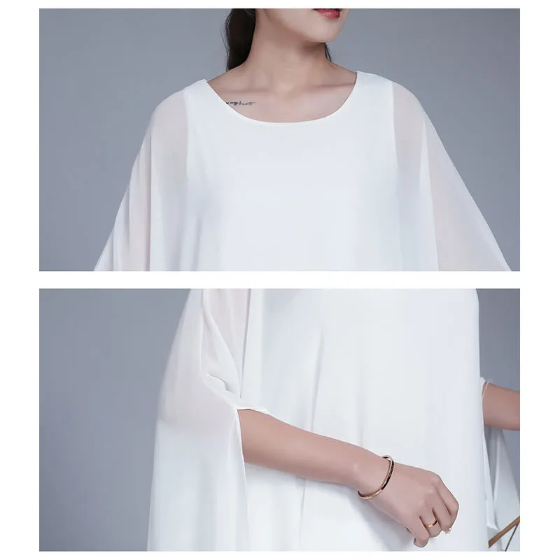 Mythstone Simple Pattern Midi Dress Wide Leg Pants Meditation Spiritual Zen Practice Yoga Dance Clothing - Image 10