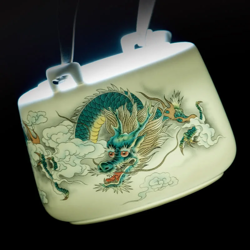 Mythstone Vintage Dragon Mountain Fisherman Landscape White Porcelain Ceramic Kung Fu Teapot - Image 12