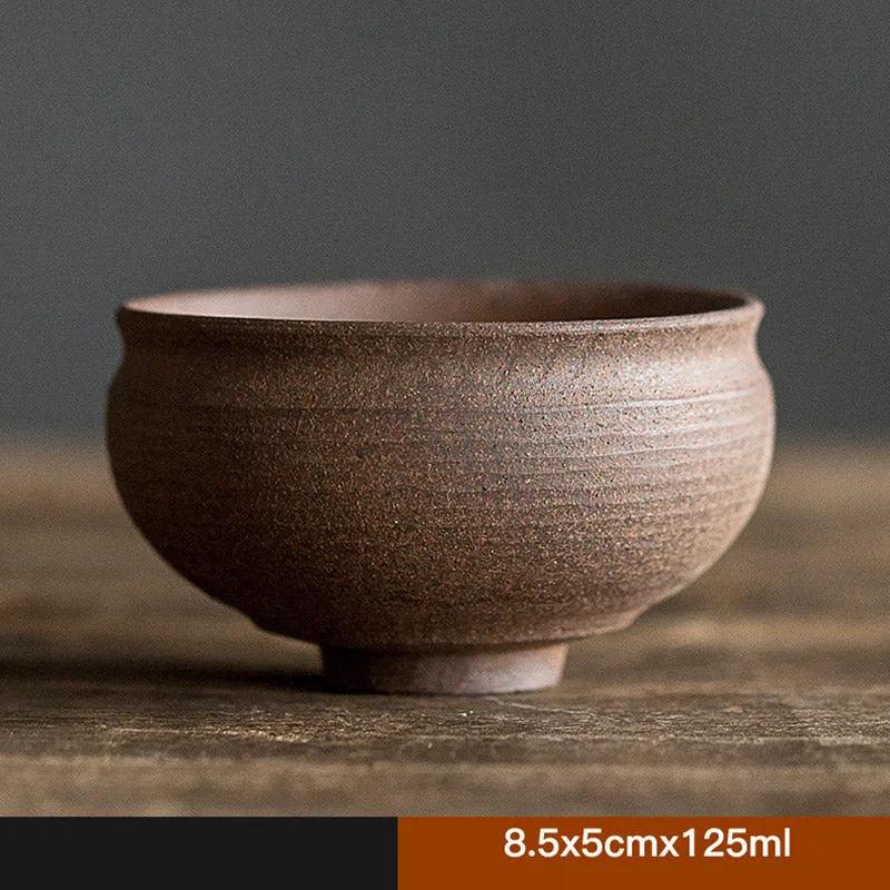 Mythstone Handcrafted Retro Brown Ceramic Teacup Kung Fu Tea Cup - Image 10